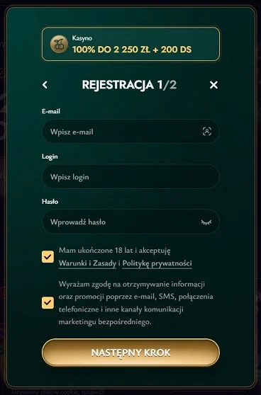 Cashed casino registration