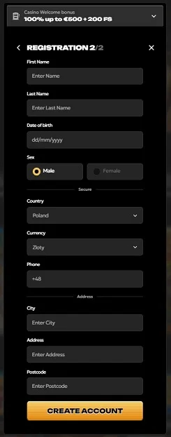 Spinsy casino Rejestracja